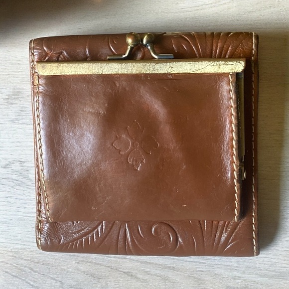 Patricia Nash Vintage Bi-Fold Wallet with Coin Pouch Brown W 5” x H 4.5” - Picture 8 of 16